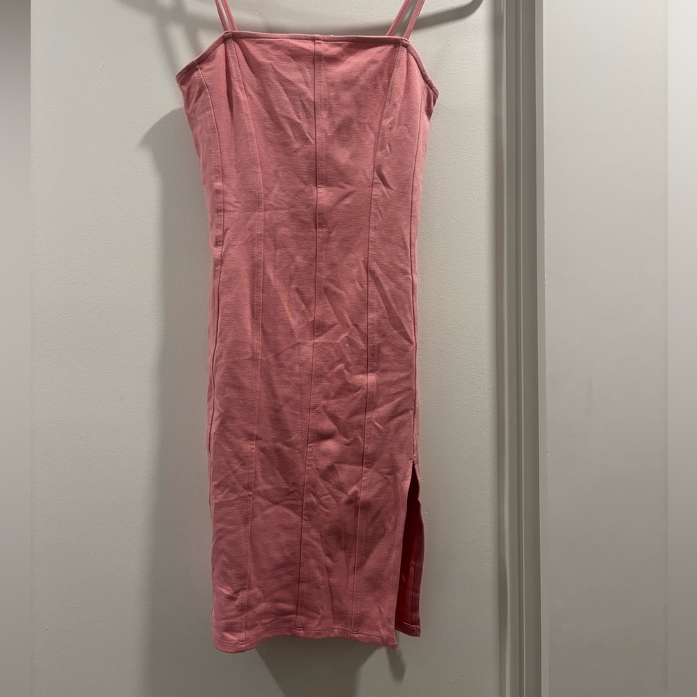 Elegant Pink Spaghetti Strap Dress